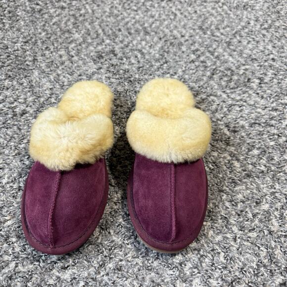 L.L. Bean Shoes - L.L.Bean Women's Sherpa Lined Slippers Mule Slip On Shoe Burgundy Size 8 New